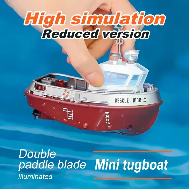 Electric Jet Board Motor - ZWN 1/32 RC Tugboat, 2.4G Long‑Range