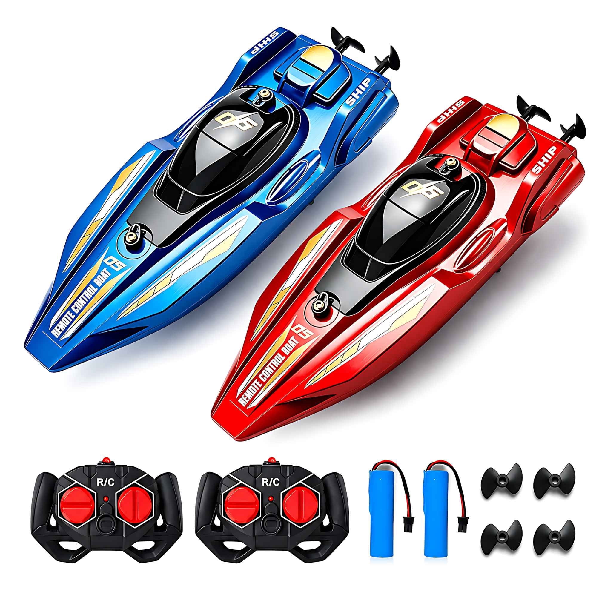 Electric Jet Board Motor - 2Pcs RC Speed Boat Set Remote