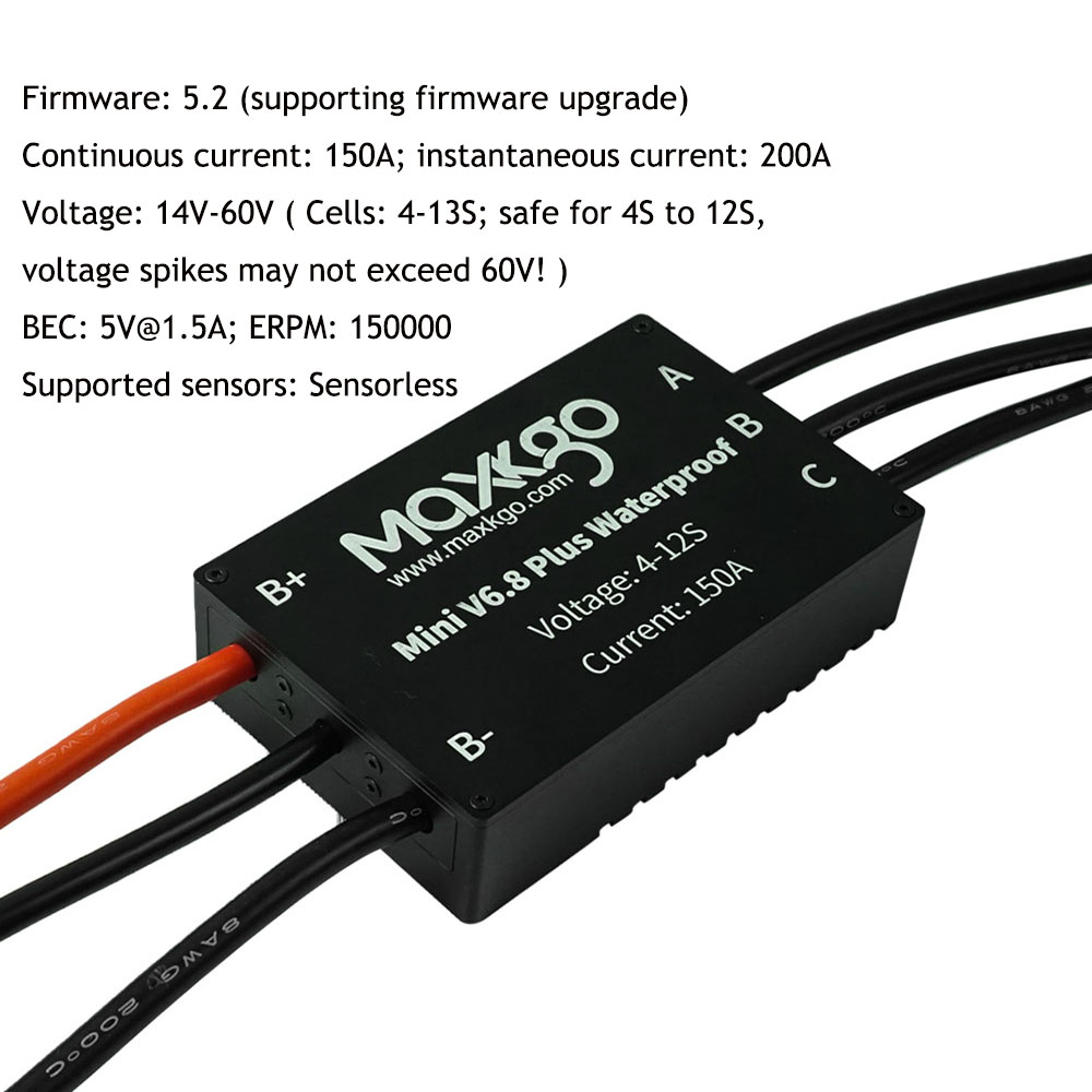 MAXKGO Mini FSESC6.8 ESC 60V 1 - Efoil Remote Control Waterproof 评论和价格