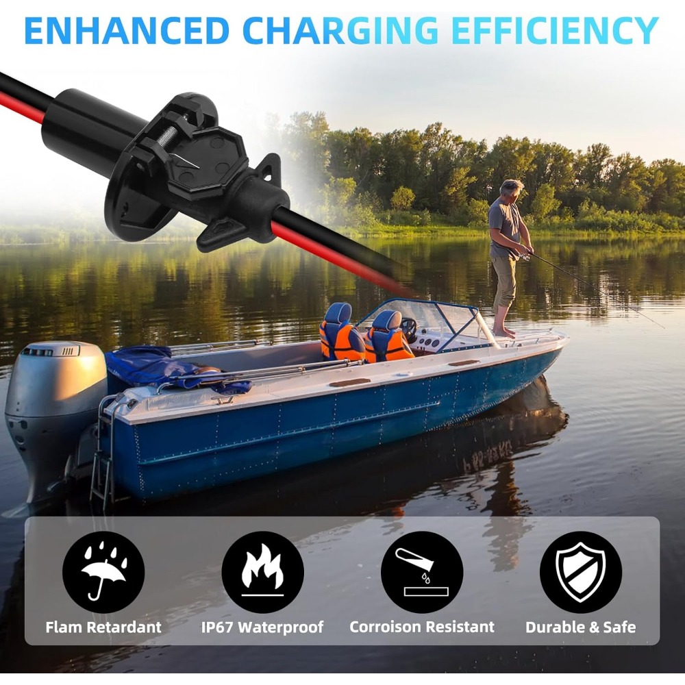 Trolling Motor Plug 12v/8 Gaug - Electric Jet Board Motor 评论和价格