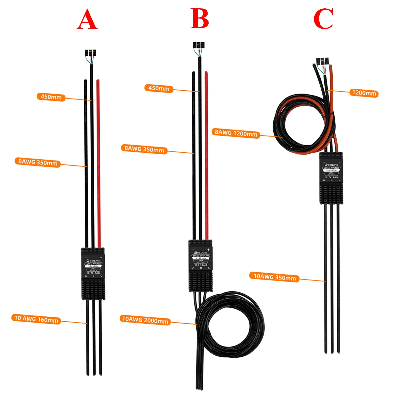 TopESSEQURE WP14200 IP68 Water - Efoil Esc 200A Waterproof 评论和价格