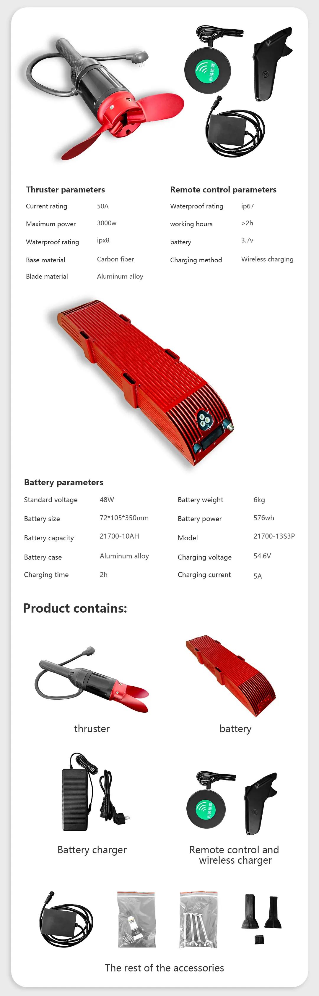Water sports 21700-13S3P carbo - Electric Surfboard 3000W 评论和价格